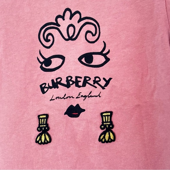 Burberry London England Girl Graphic T Shirt Size 12months - Picture 4 of 8